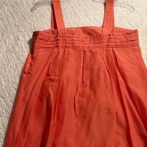 Banana Republic Vibrant Coral Silk Blend Blouse